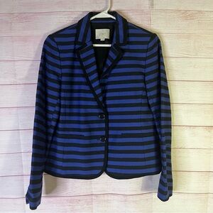 Ann Taylor LOFT Striped‎ Blazer Jacket Size 4